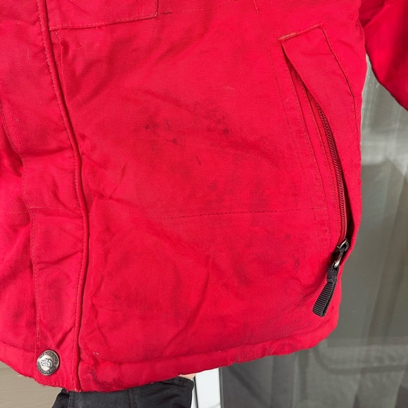 Red The North Face waterproof ski jacket kid #skiing - Picture 4 of 7